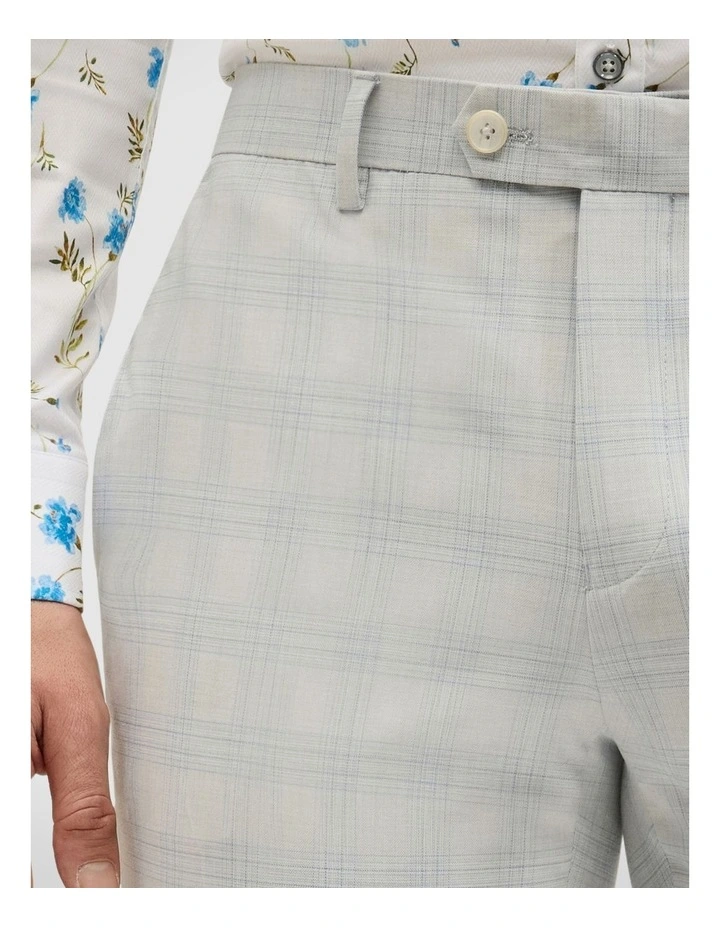 Prince Of Wales Check Tailored Pant in Grey image 5