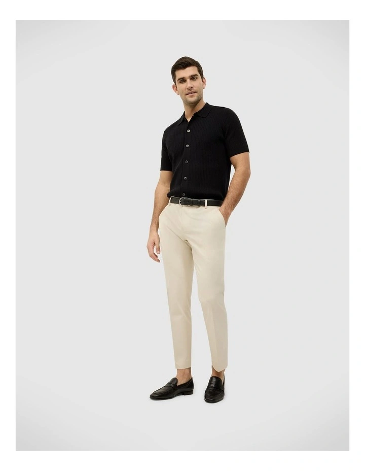 Textured Button-down Knit in Black image 3