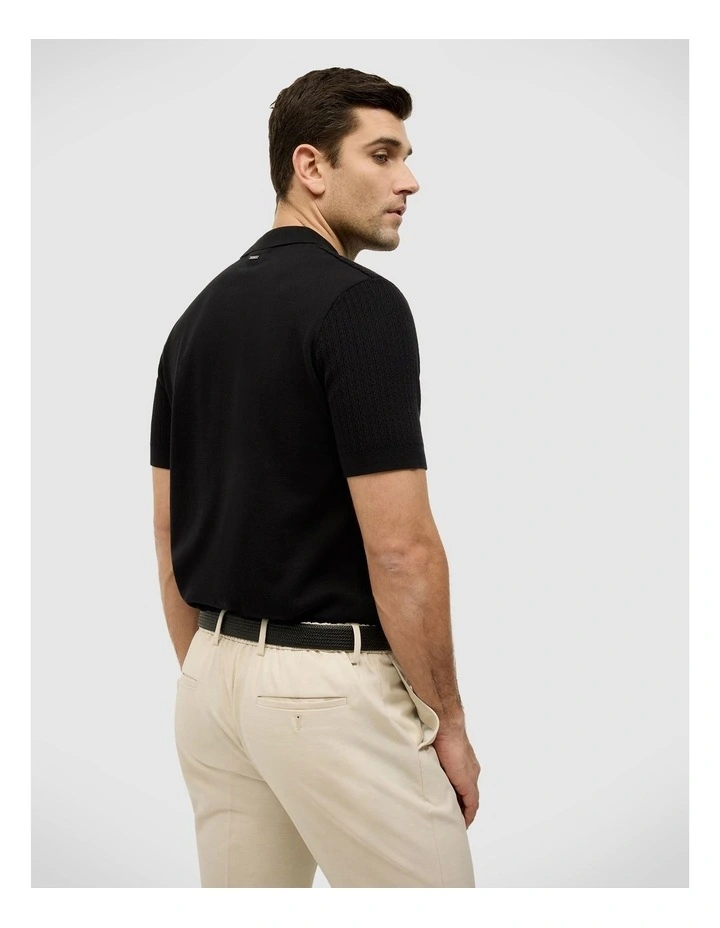 Textured Button-down Knit in Black image 5