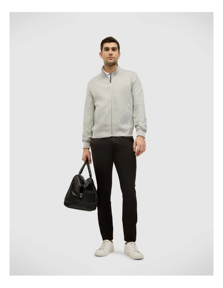 Houndstooth Travel Performance Bomber in Grey image 3