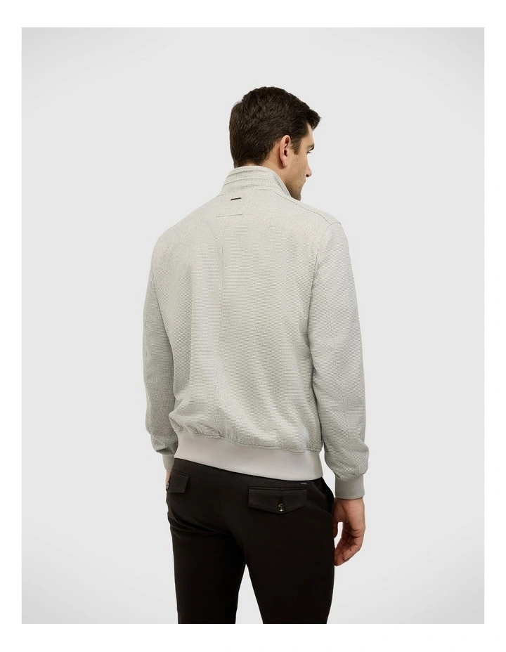 Houndstooth Travel Performance Bomber in Grey image 5