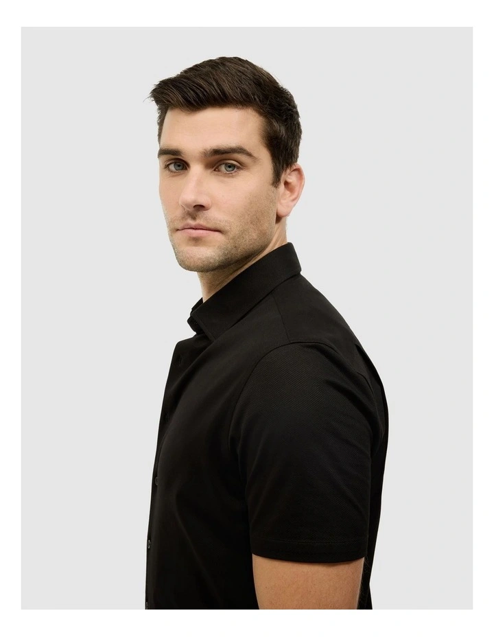Travel Performance Short Sleeve Shirt in Black image 6