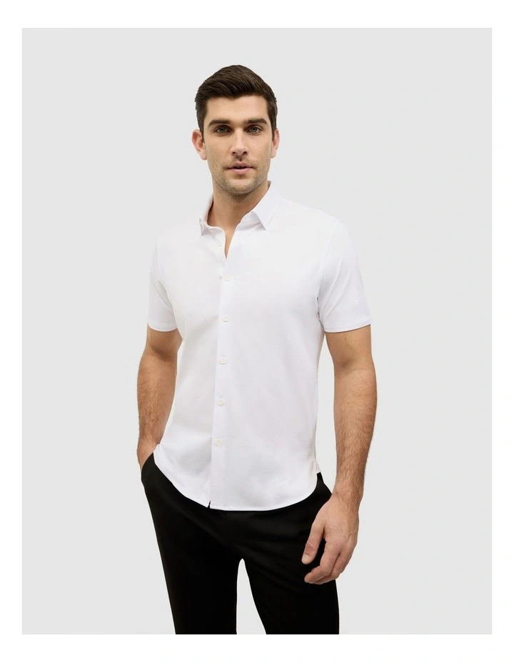Travel Performance Short Sleeve Shirt in White image 1
