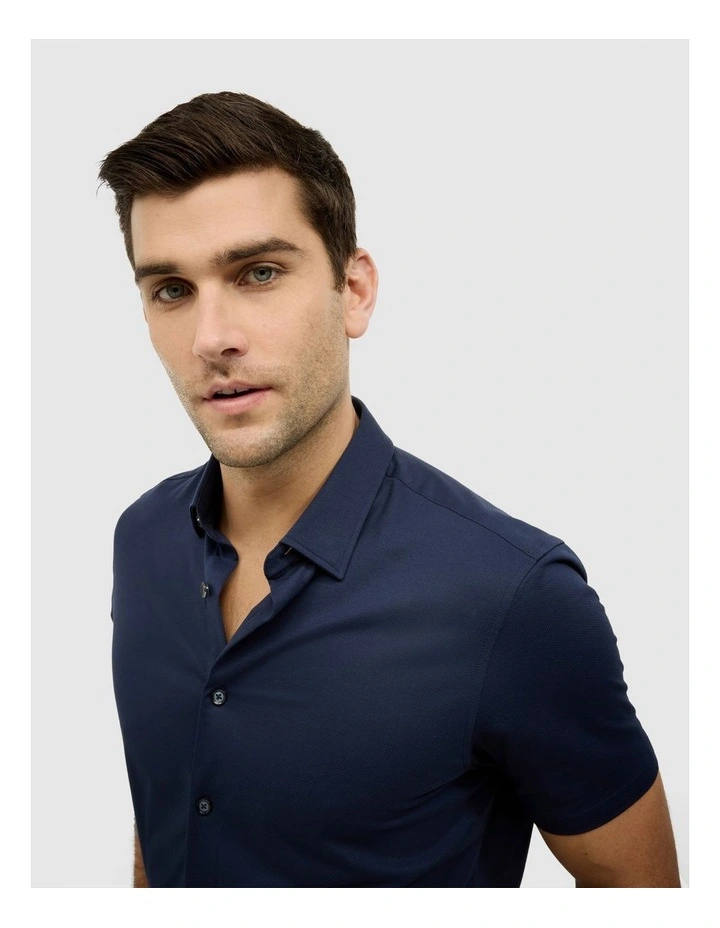Travel Performance Short Sleeve Shirt in Navy image 4
