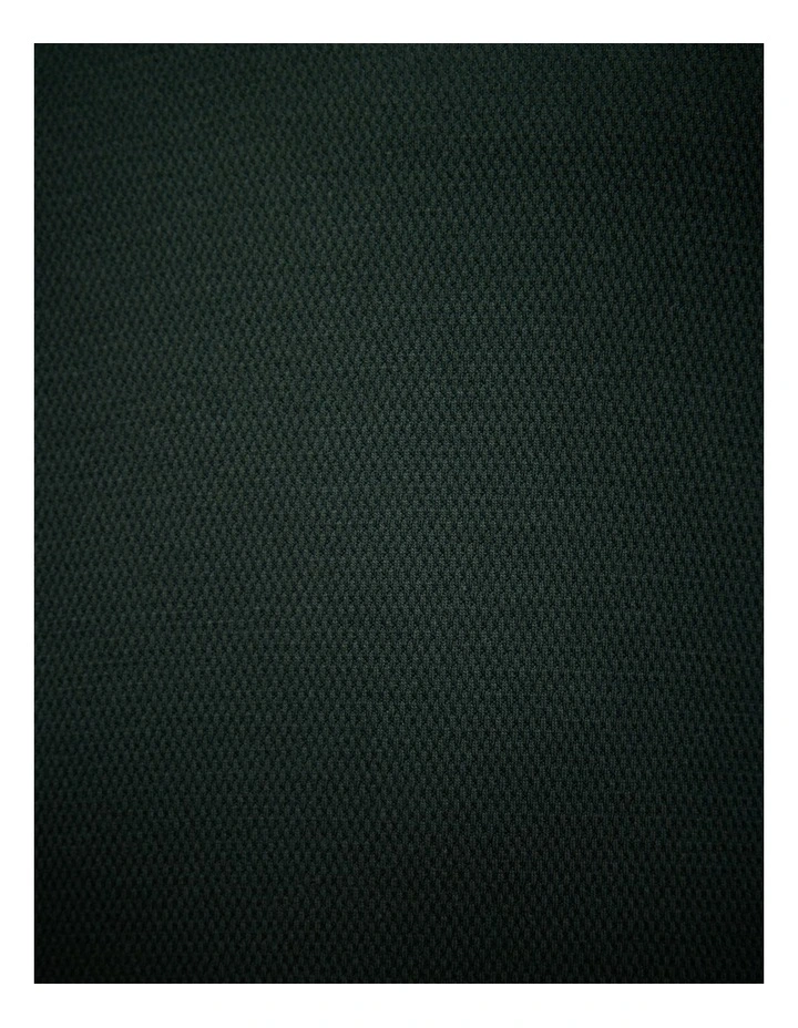 Textured Zip Collar Polo in Forest image 6