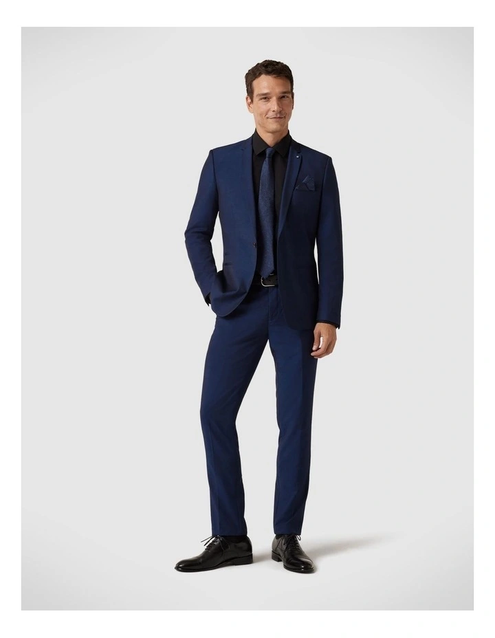 Slim Fit Long Sleeve Textured Dress Shirt in Black image 3
