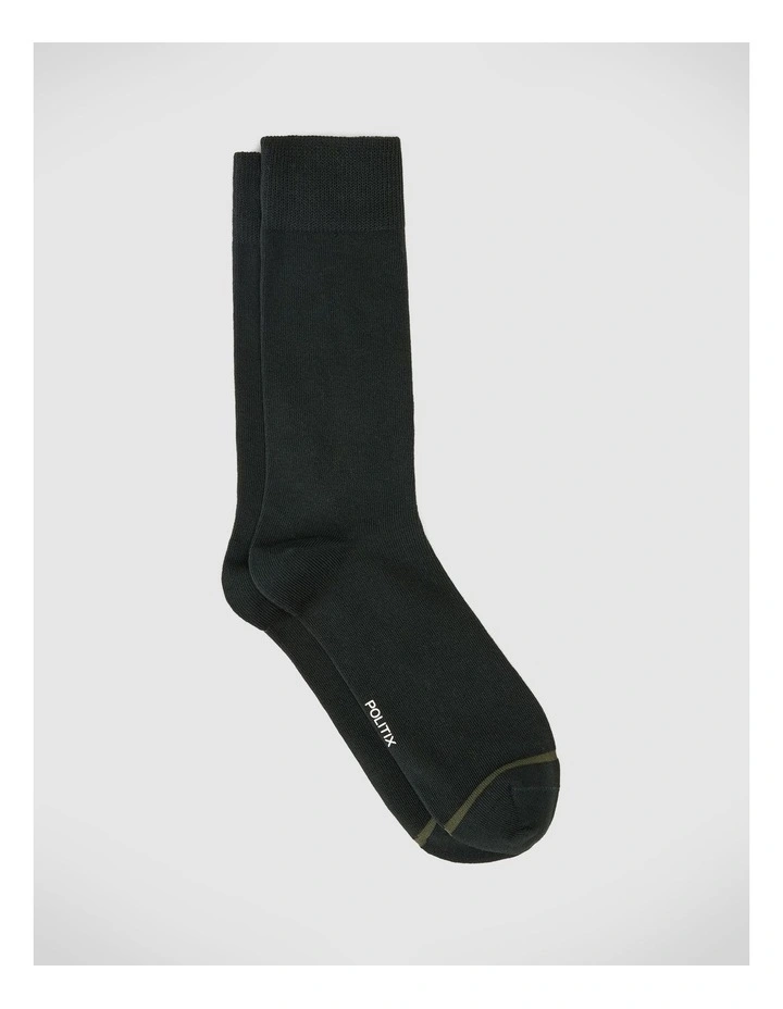 Australian Cotton Blended Sock in Dark Khaki image 2