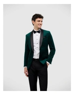 Black Tie Velvet Tuxedo in Emerald