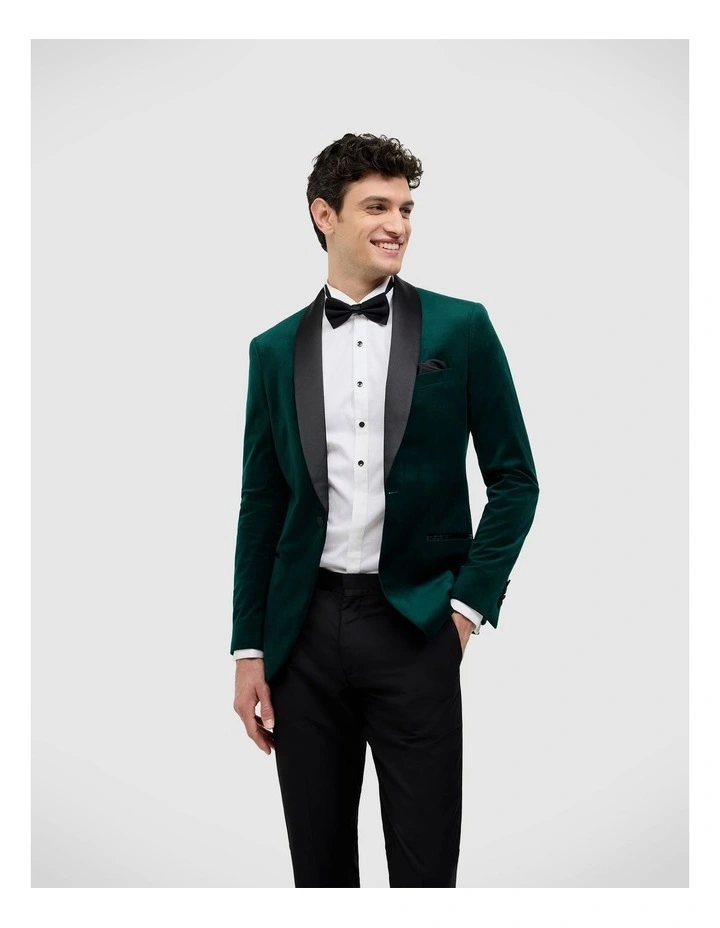Black Tie Velvet Tuxedo in Emerald image 1