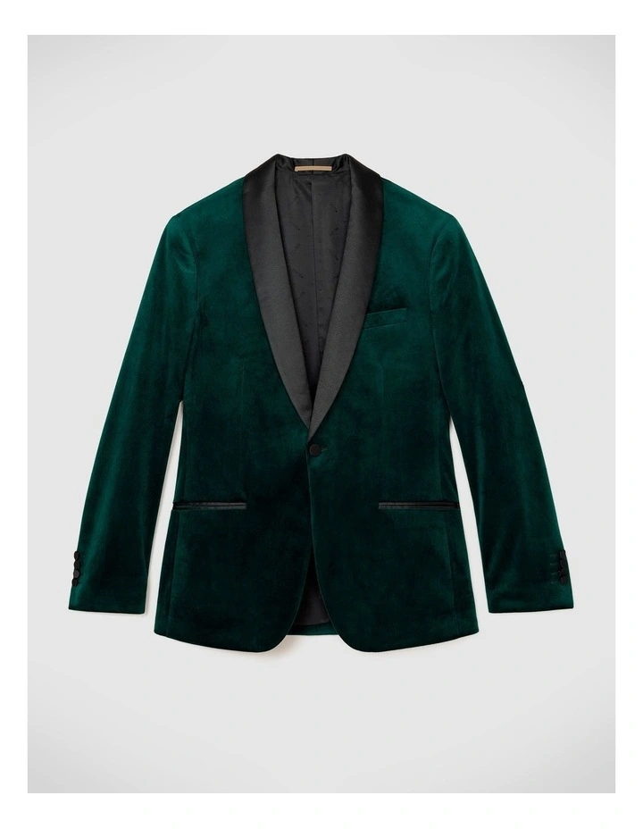 Black Tie Velvet Tuxedo in Emerald image 2