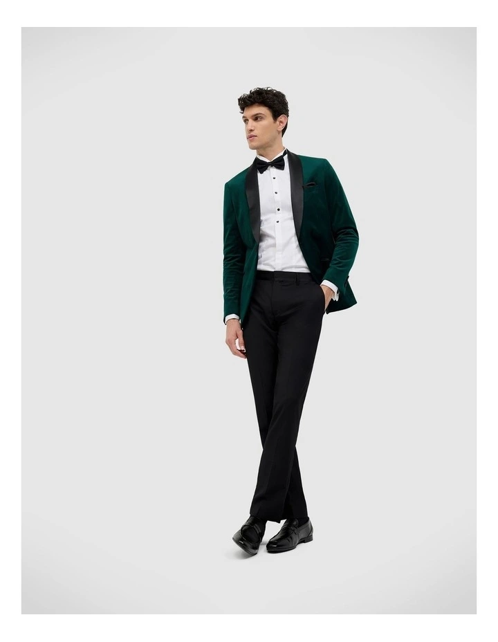 Black Tie Velvet Tuxedo in Emerald image 3