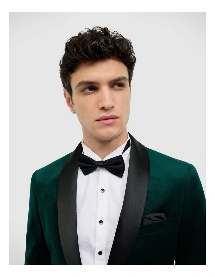 Black Tie Velvet Tuxedo in Emerald image 4