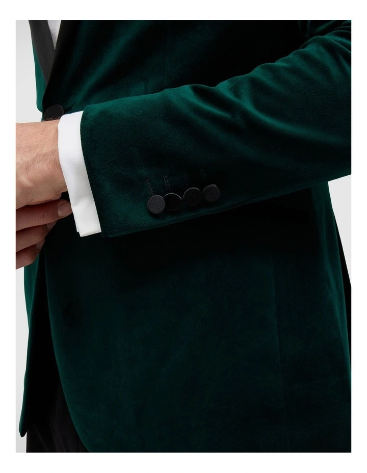 Black Tie Velvet Tuxedo in Emerald image 6