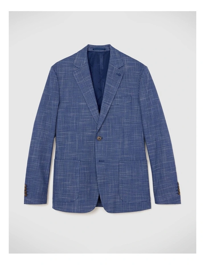 Prince Of Wales Check Blazer in Navy image 2