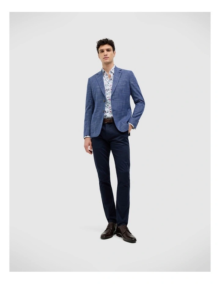 Prince Of Wales Check Blazer in Navy image 3
