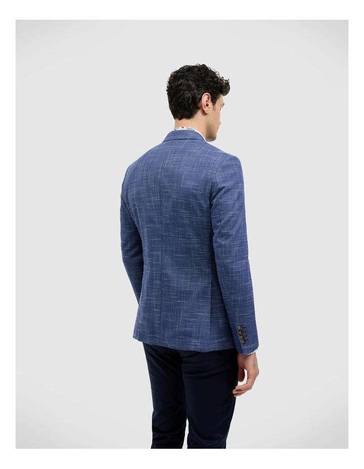 Prince Of Wales Check Blazer in Navy image 5