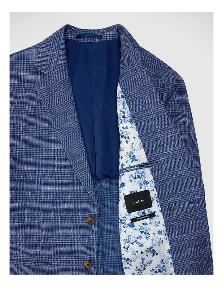 Prince Of Wales Check Blazer in Navy image 7