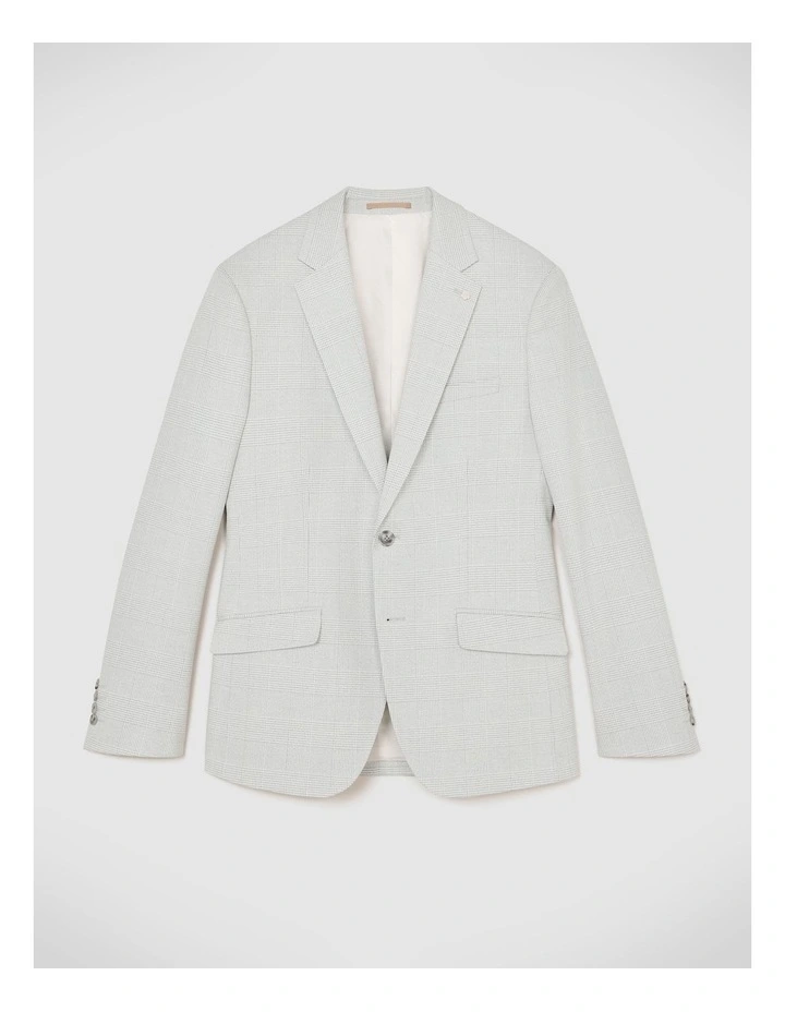 Prince Of Wales Check Tailored Jacket in Grey Check image 2