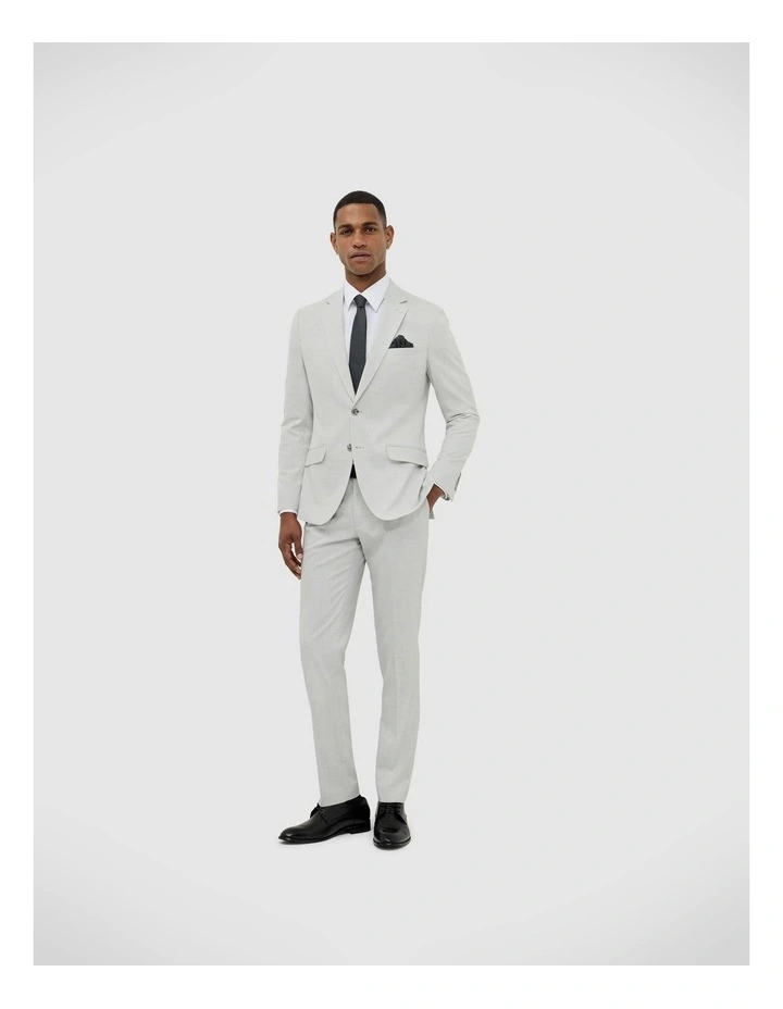 Prince Of Wales Check Tailored Jacket in Grey Check image 3