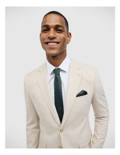 Prince Of Wales Check Tailored Jacket in Natural Check