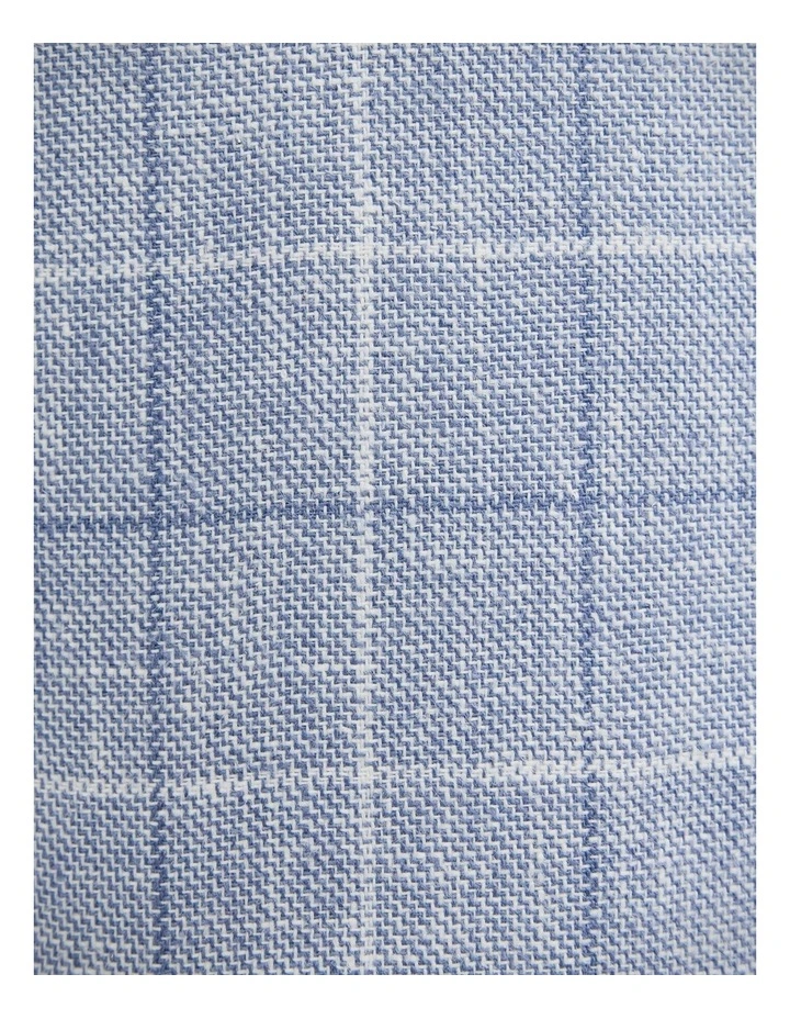 Windowpane Check Tailored Jacket in Blue image 5