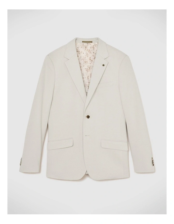 Knitted Blazer in Stone image 2