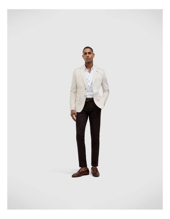 Knitted Blazer in Stone image 3