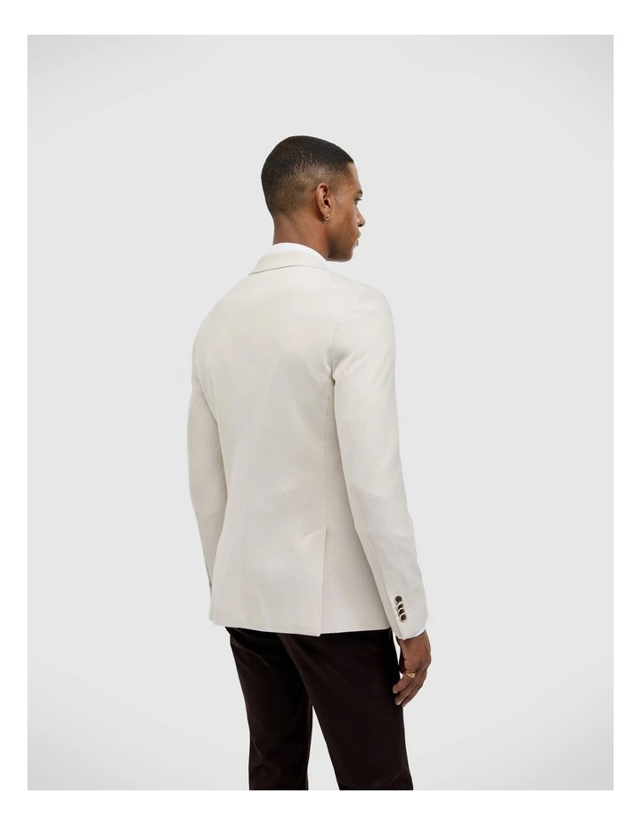 Knitted Blazer in Stone image 5