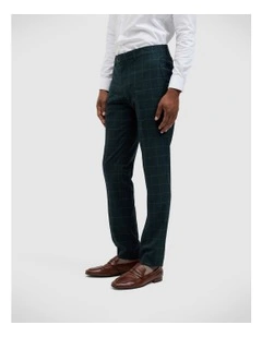 Sebastian Windowpane Check Tailored Pant in Khaki Windowpane