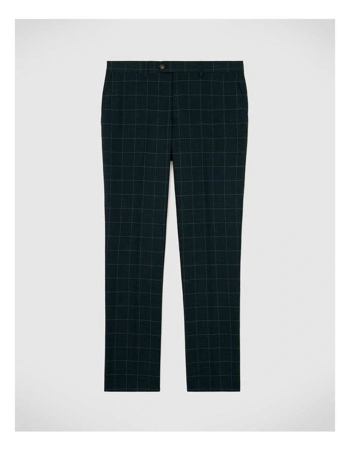 Sebastian Windowpane Check Tailored Pant in Khaki Windowpane image 2