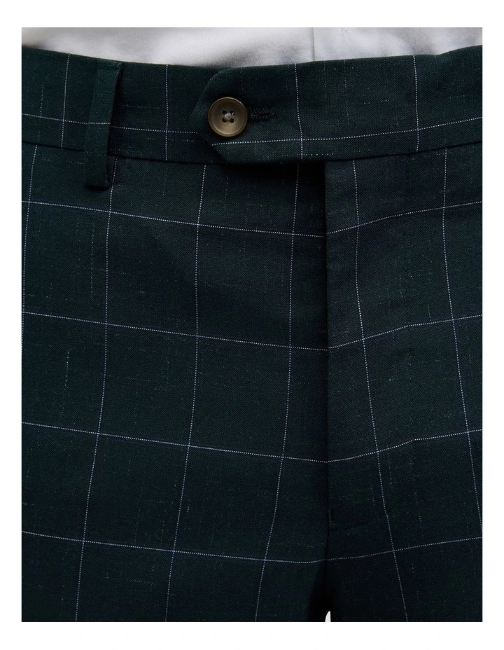 Sebastian Windowpane Check Tailored Pant in Khaki Windowpane image 4