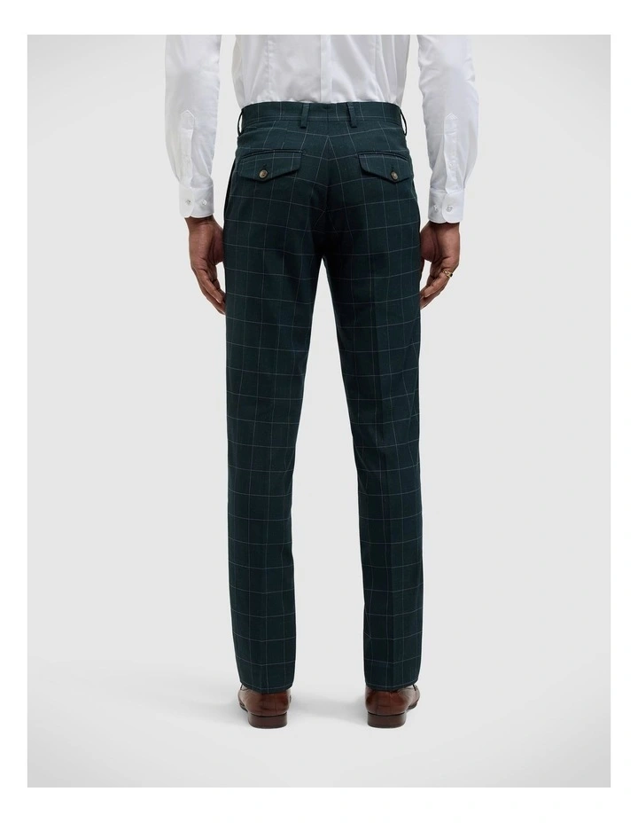 Sebastian Windowpane Check Tailored Pant in Khaki Windowpane image 5