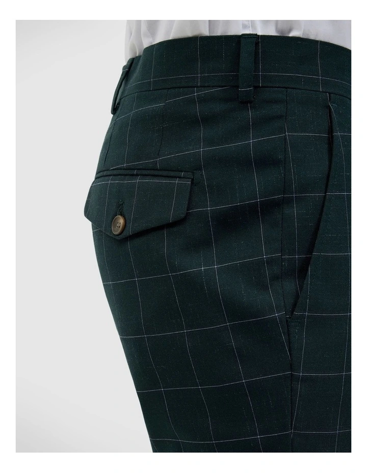 Sebastian Windowpane Check Tailored Pant in Khaki Windowpane image 6