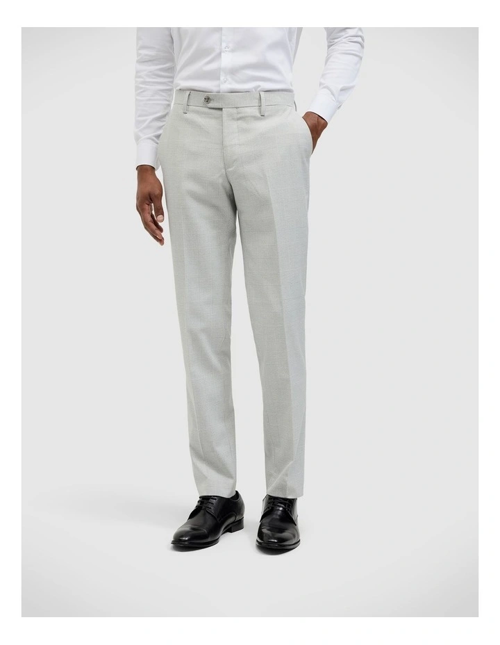Prince Of Wales Check Tailored Suit Pant in Grey Check image 3