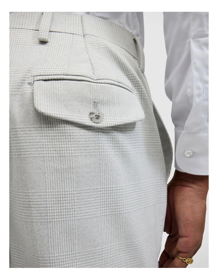 Prince Of Wales Check Tailored Suit Pant in Grey Check image 6