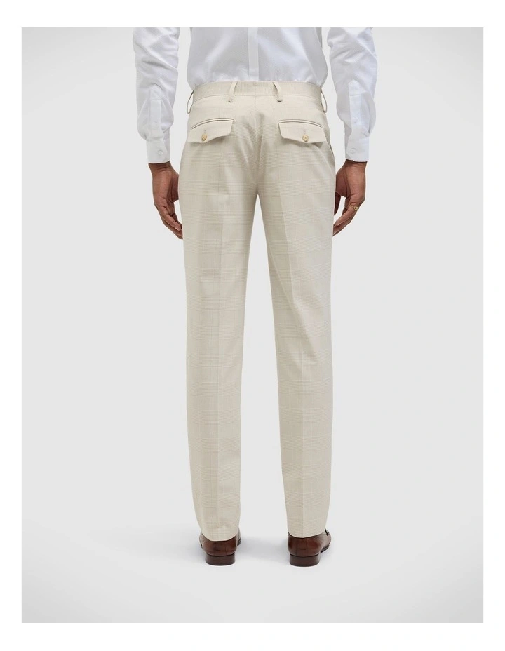 Prince Of Wales Check Tailored Suit Pant in Natural Check image 5