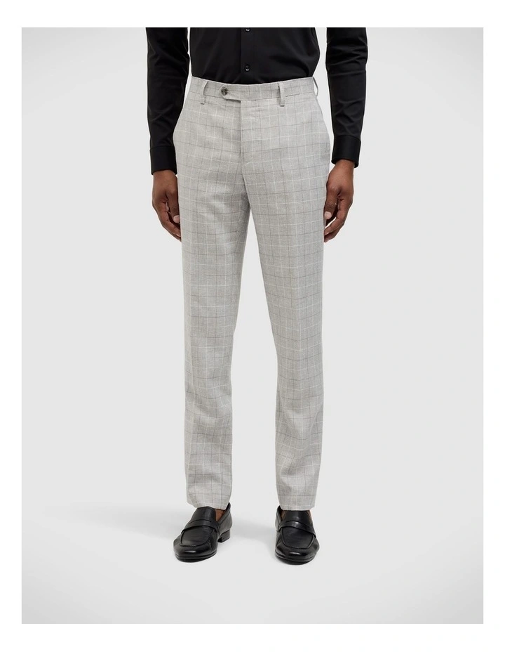 Windowpane Check Tailored Pant in Grey image 3