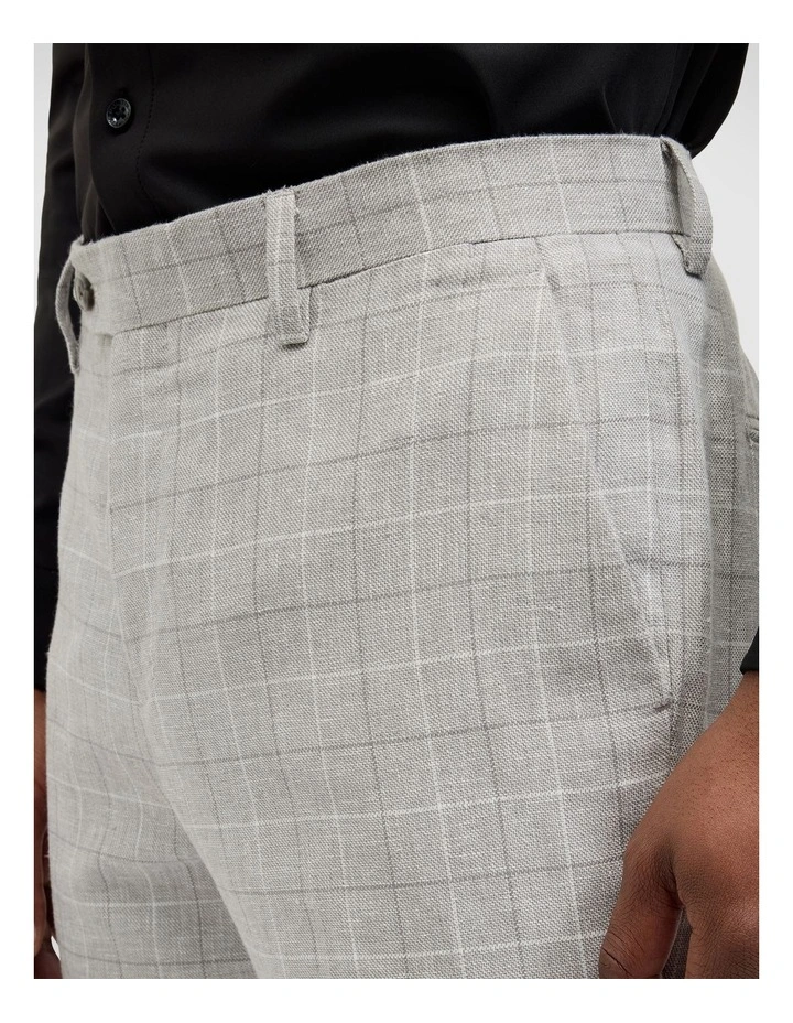 Windowpane Check Tailored Pant in Grey image 4