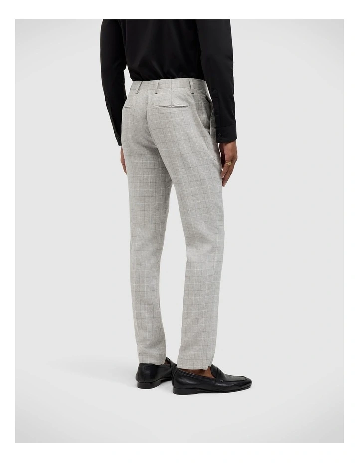 Windowpane Check Tailored Pant in Grey image 5