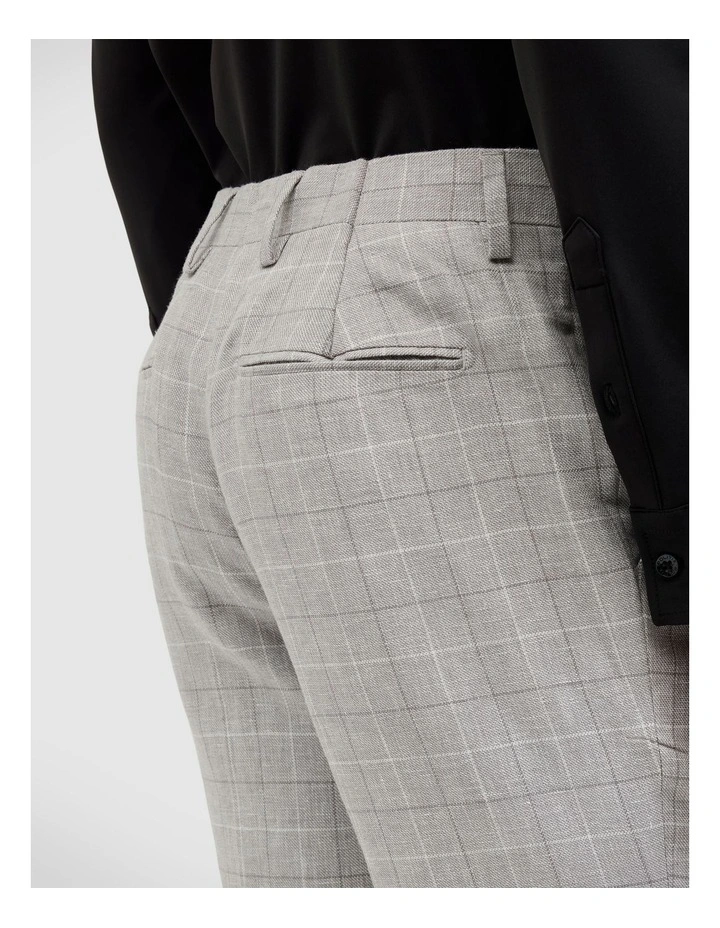 Windowpane Check Tailored Pant in Grey image 6