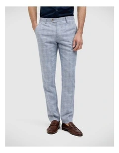 Windowpane Check Tailored Pant in Blue