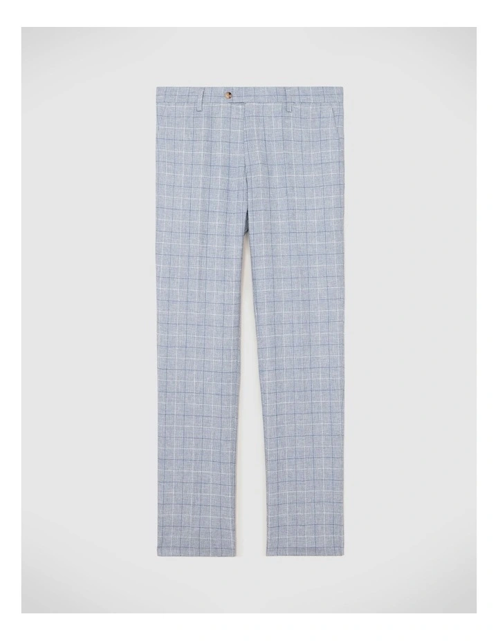 Windowpane Check Tailored Pant in Blue image 2