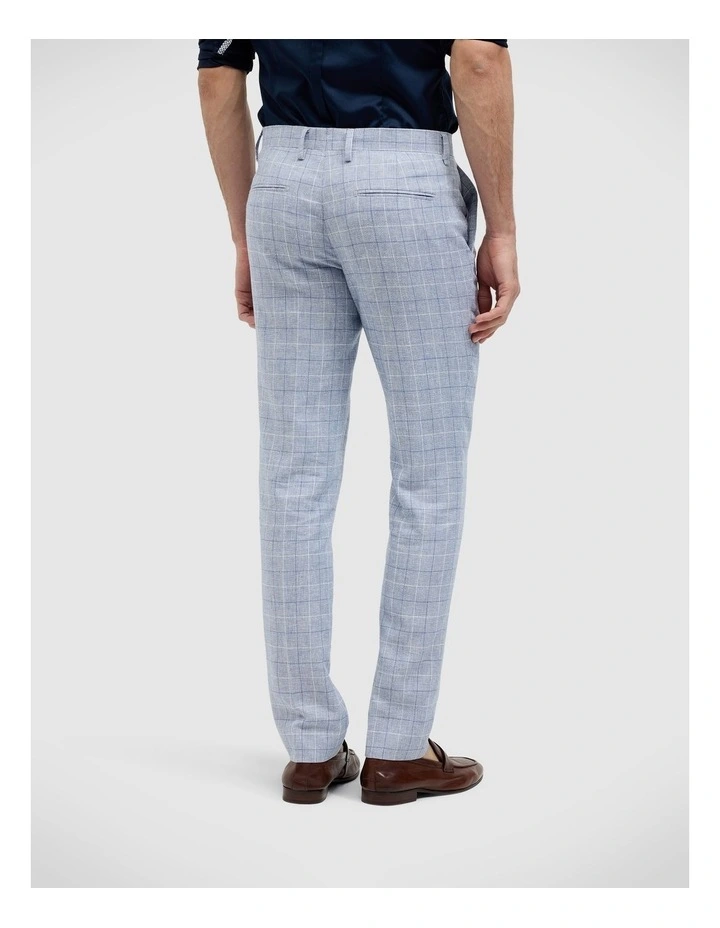 Windowpane Check Tailored Pant in Blue image 5