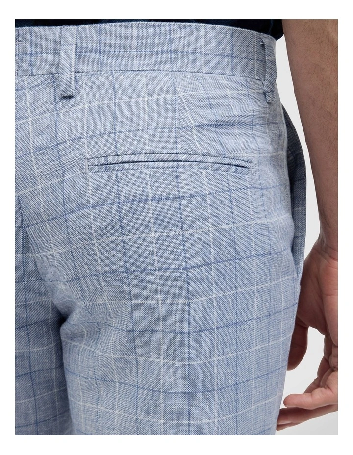 Windowpane Check Tailored Pant in Blue image 6