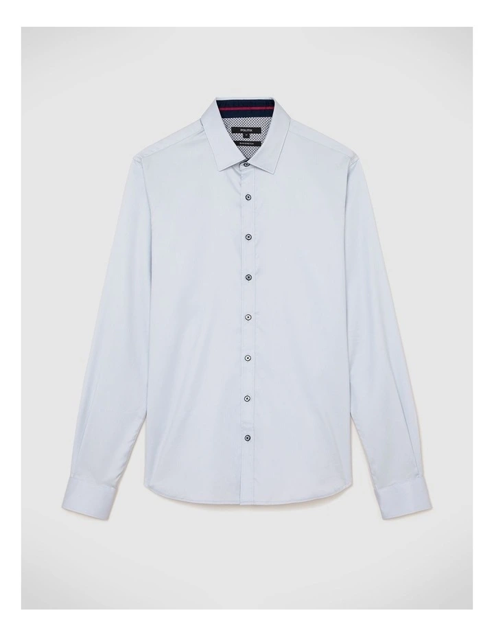 Accent Stretch Long Sleeve Shirt in Light Blue image 2