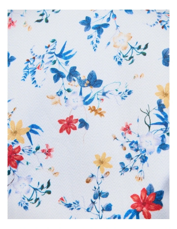 Fusion Floral Long Sleeve Shirt in Blue image 7