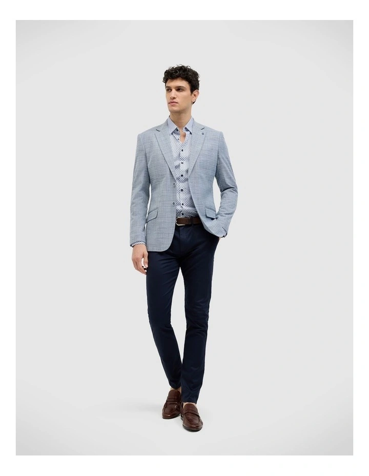 Geo Print Long Sleeve Shirt in Navy image 6