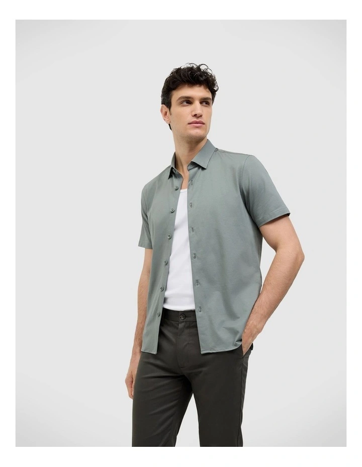 Travel Performance Short Sleeve Shirt in Sage image 3