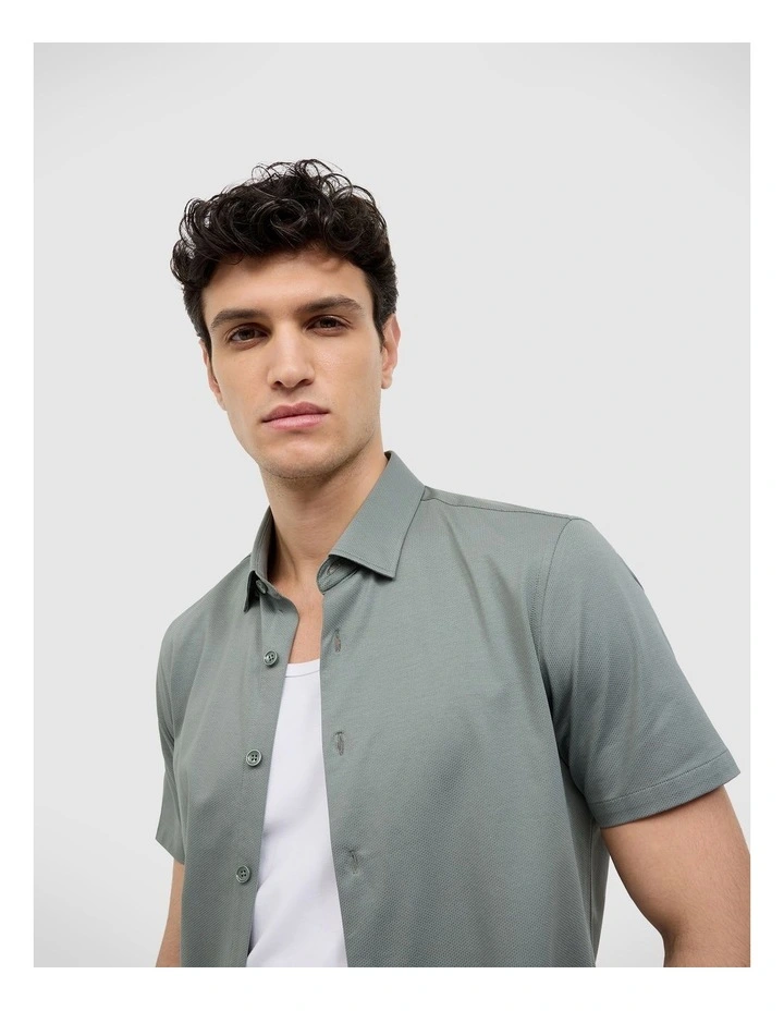 Travel Performance Short Sleeve Shirt in Sage image 4