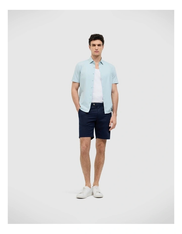 Travel Performance Short Sleeve Shirt in Light Blue image 3